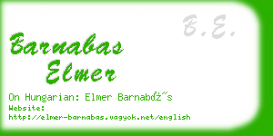 barnabas elmer business card